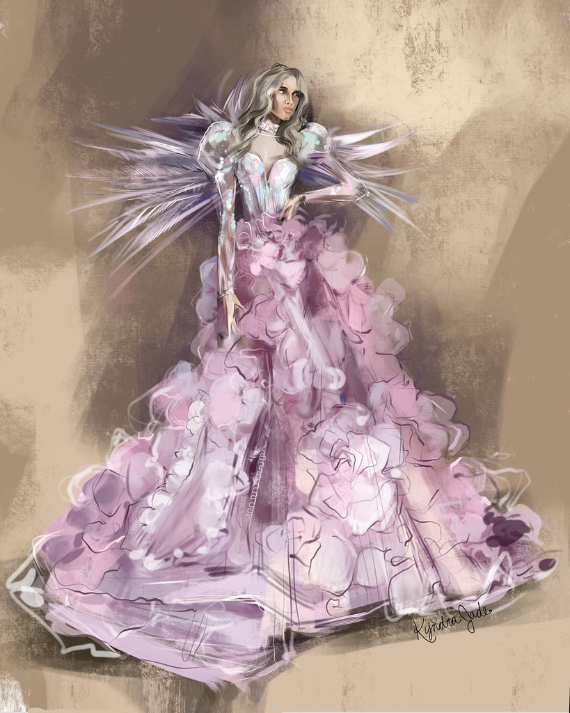 Art Print-Mccartney Gown — Kyndra Jade